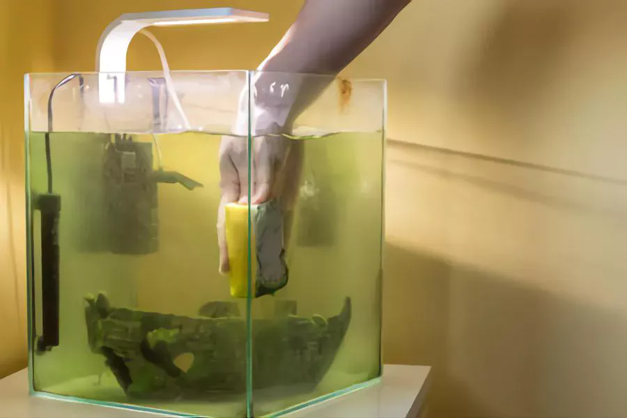 fish tank turning green