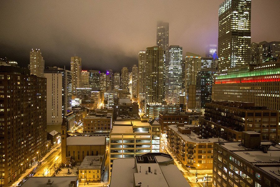 Chicago in winter