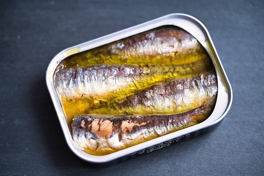 Canned sardines